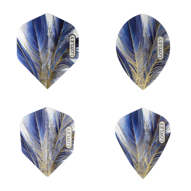 Blue Gold Feather Flights
