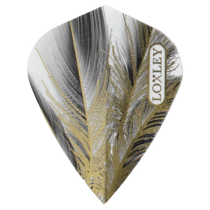 Grey Gold Feather Flights