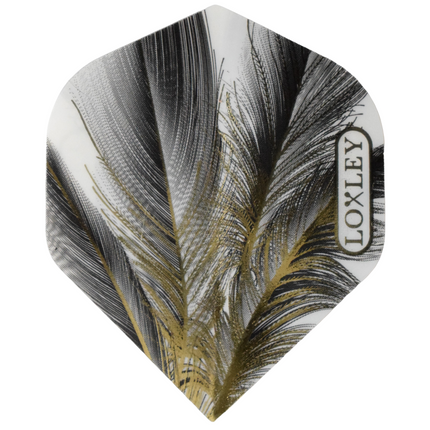 Grey Gold Feather Flights