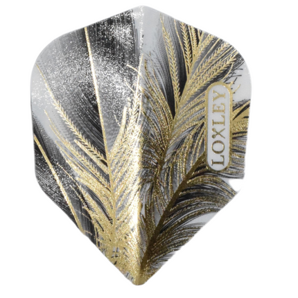 Grey Gold Feather Flights