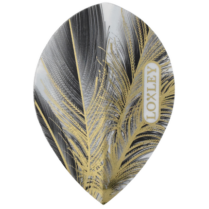 Grey Gold Feather Flights