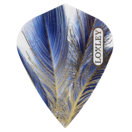 Blue Gold Feather Flights