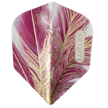 Purple Gold Feather Flights