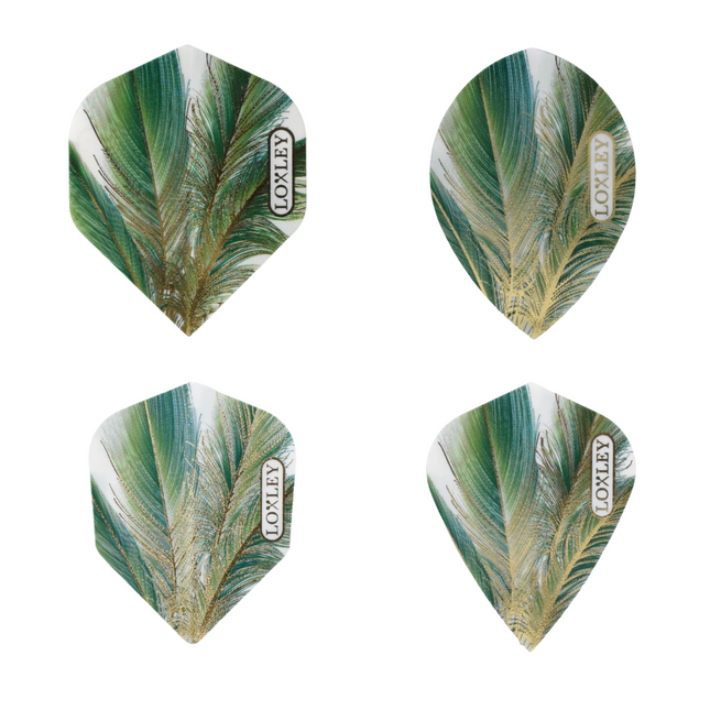 Green Gold Feather Flights
