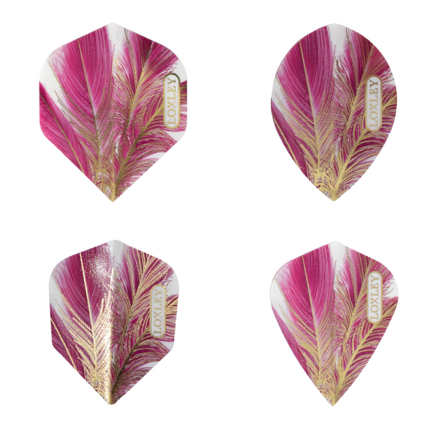 Purple Gold Feather Flights